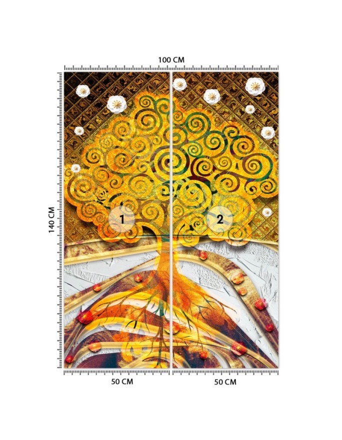 Original wall murals for the living room - Tree of life by Gustav Klimt | FEEBY