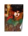 Bedroom wall mural - Portrait of a woman abstract | FEEBY