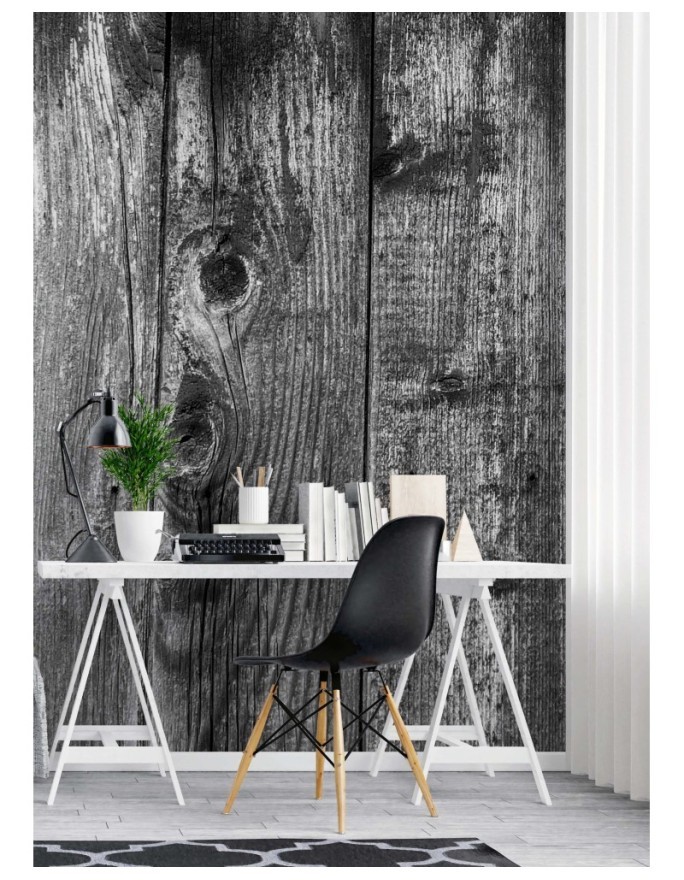Texture Wallpaper for living room - Black | FEEBY