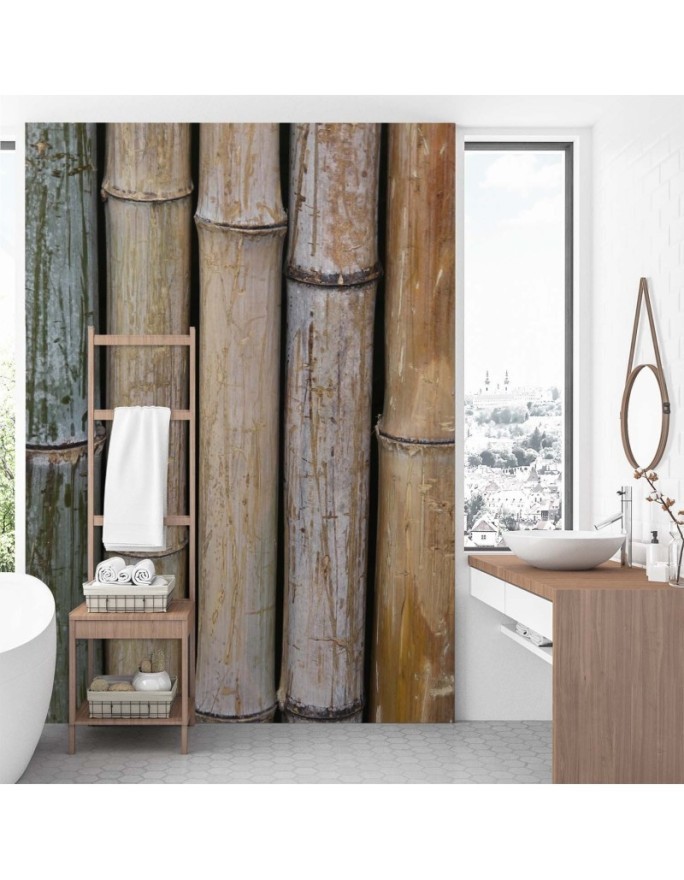 Texture wall mural - Pastel babmusa stems | FEEBY