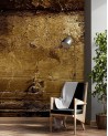Original wall mural for living room - Gold grunge abstraction | FEEBY