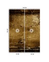 Original wall mural for living room - Gold grunge abstraction | FEEBY