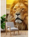 Animal wall murals - Portrait of a lion | FEEBY