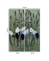 The most fashionable wall murals - Herons in a meadow | FEEBY