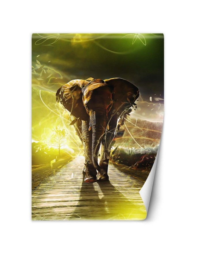 Modern wall mural - Elephant on the road abstract | FEEBY