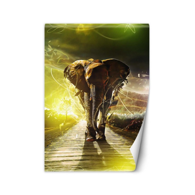 Modern wall mural - Elephant on the road abstract | FEEBY