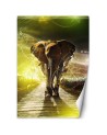 Modern wall mural - Elephant on the road abstract | FEEBY
