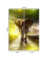 Modern wall mural - Elephant on the road abstract | FEEBY