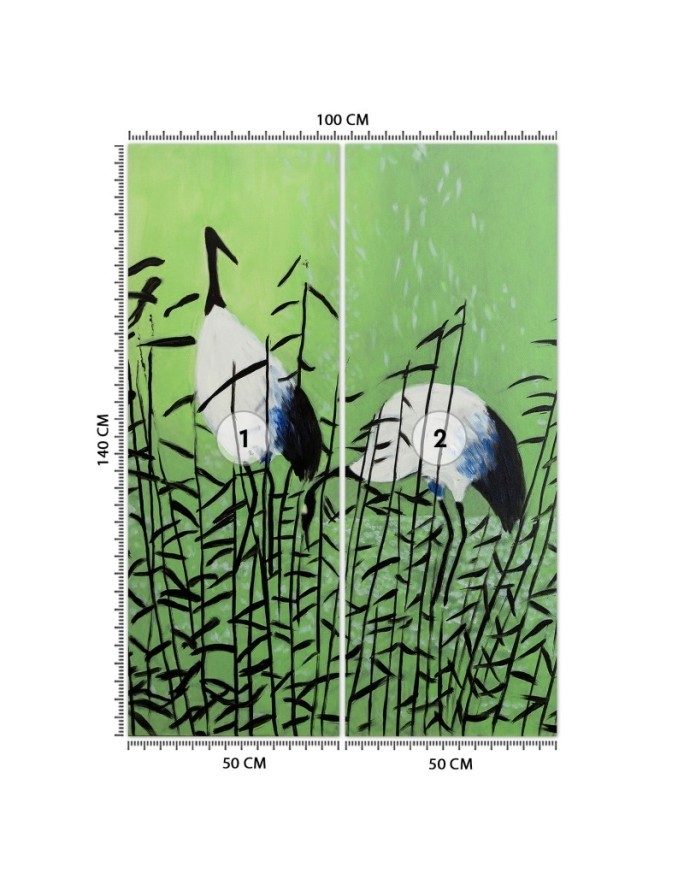 Trendy wall mural - Birds herons painted | FEEBY