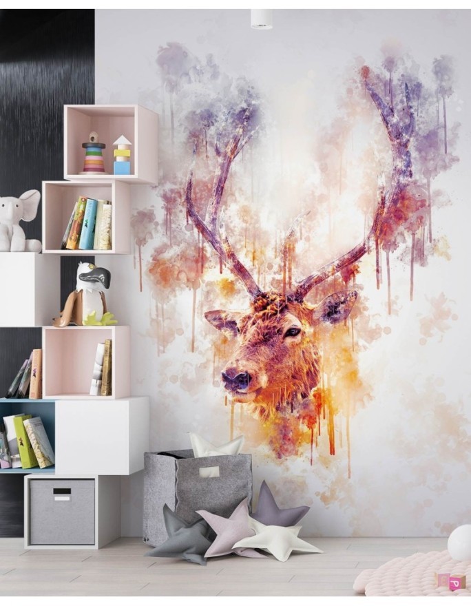 Trendy Wallpaper - Pastel deer Cornel Vlad | FEEBY