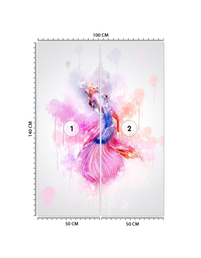 Children's wall mural - Pastel fish Cornel Vlad | FEEBY