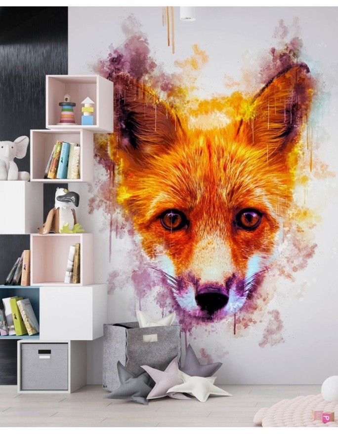 Most fashionable wall mural - Fox head Cornel Vlad | FEEBY