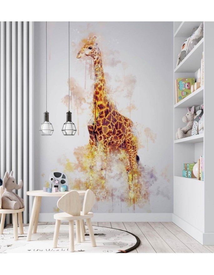 Beauty wall mural - Pastel giraffe Cornel Vlad | FEEBY