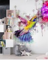 Wall mural for a girl's room - Colourful hummingbird Cornel Vlad | FEEBY