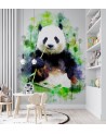 Children's room wall mural - Eating panda Cornel Vlad | FEEBY