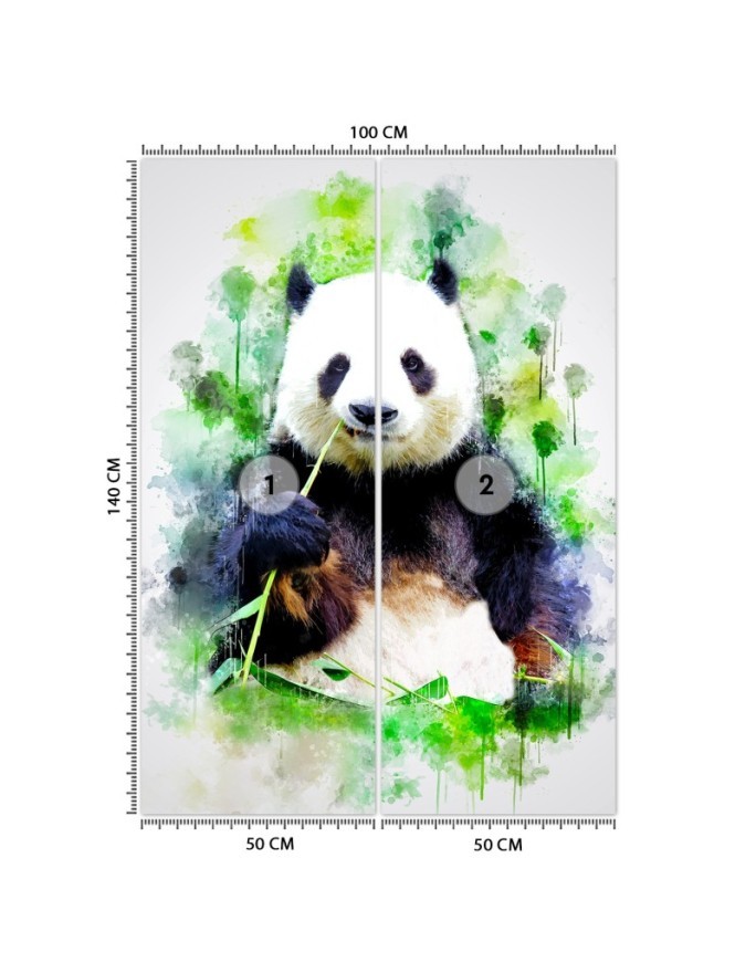 Children's room wall mural - Eating panda Cornel Vlad | FEEBY