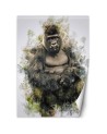 Children's wall mural - Gorilla as hand painted Cornel Vlad | FEEBY