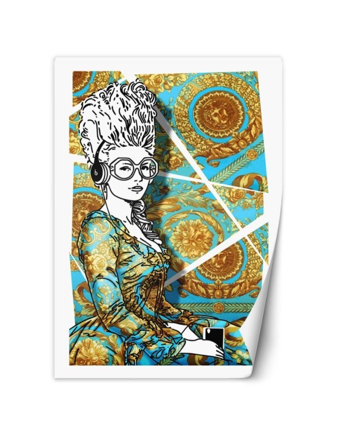 Teenage wall mural - Modern lady abstract Rubiant | FEEBY
