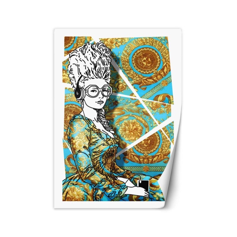 Teenage wall mural - Modern lady abstract Rubiant | FEEBY