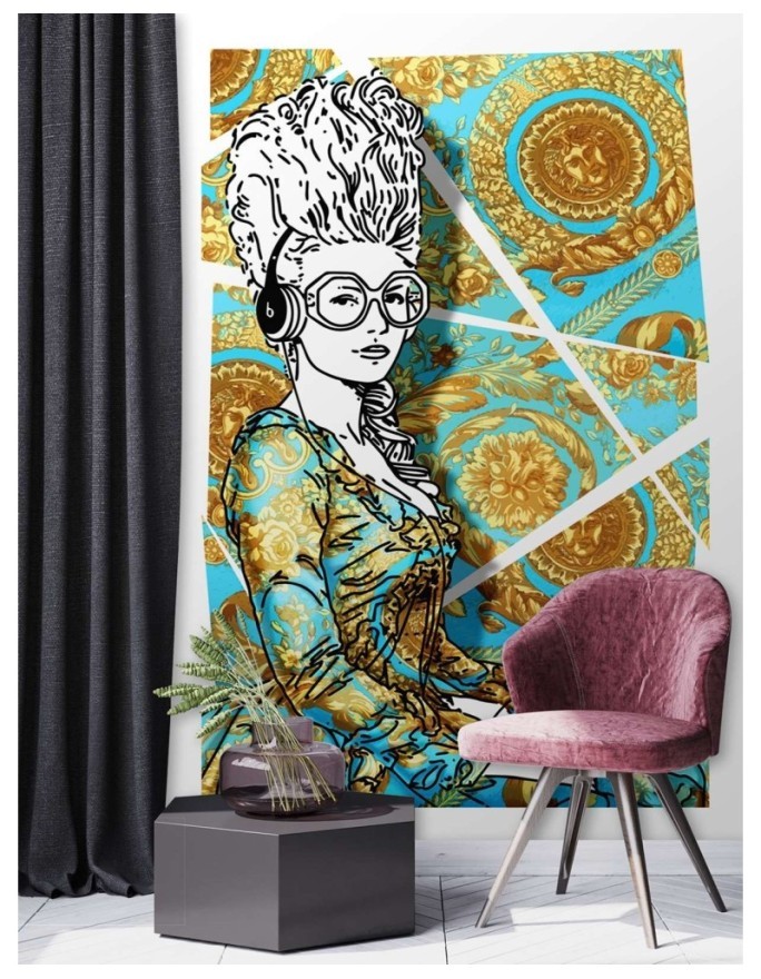 Teenage wall mural - Modern lady abstract Rubiant | FEEBY