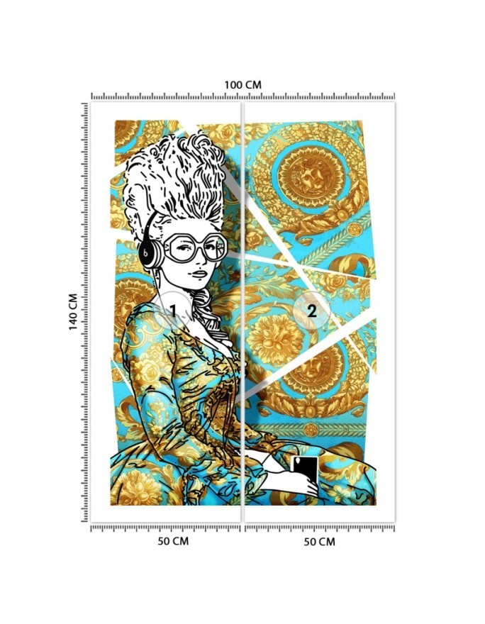 Teenage wall mural - Modern lady abstract Rubiant | FEEBY