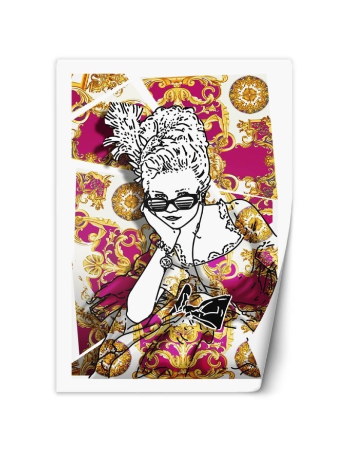 Teen wall mural - Lady moved to modern day Rubiant | FEEBY