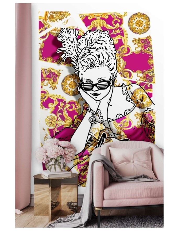 Teen wall mural - Lady moved to modern day Rubiant | FEEBY