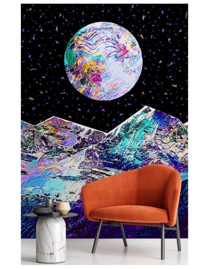 Bedroom wall mural - Moon cosmos Gab Fernando | FEEBY