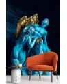 Wall mural - Blue figures and golden bird Gab Fernando | FEEBY