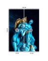 Wall mural - Blue figures and golden bird Gab Fernando | FEEBY