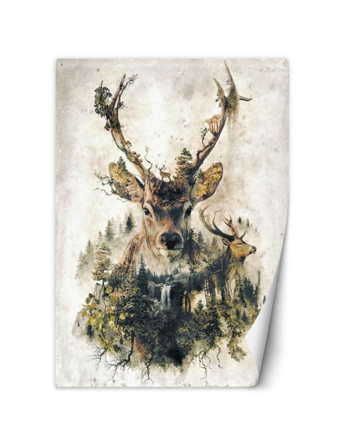 Wall mural Deer in the forest
