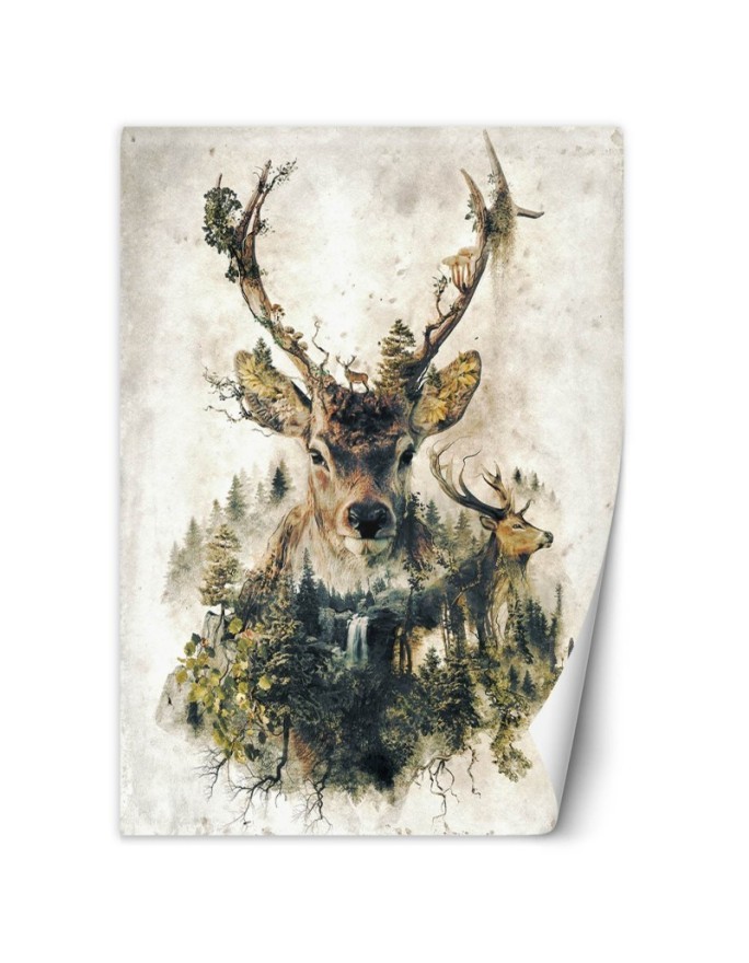 Stylish Wallpaper - Deer in the woods Barrett Biggers - Buy now! | FEEBY