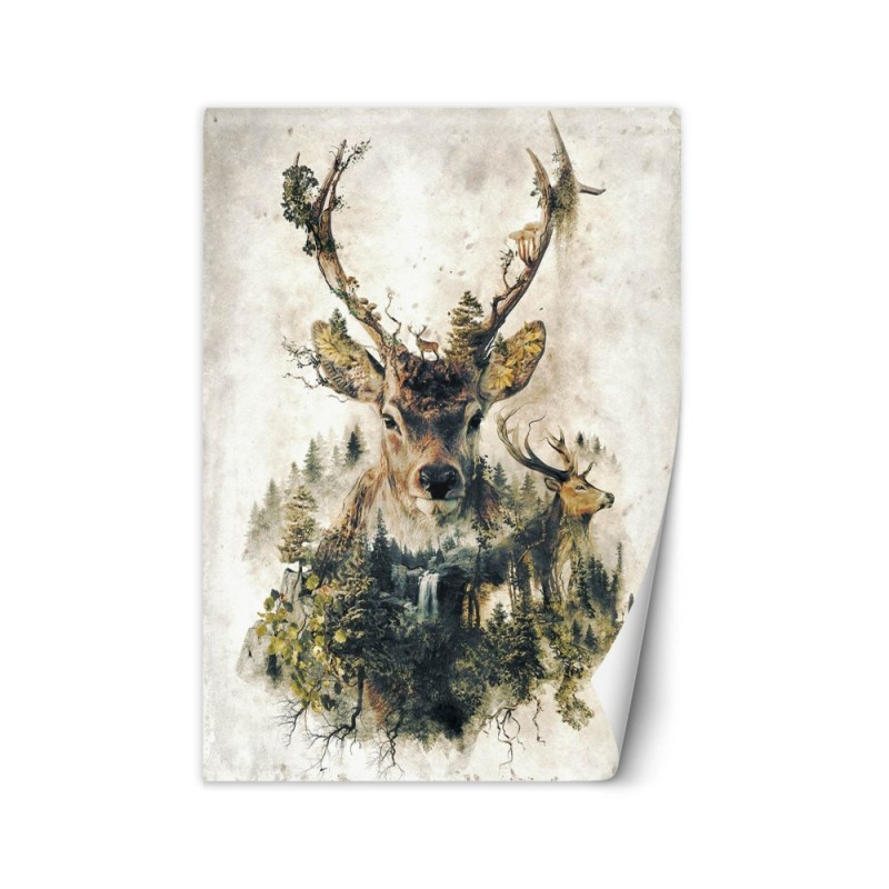 Stylish Wallpaper - Deer in the woods Barrett Biggers - Buy now! | FEEBY