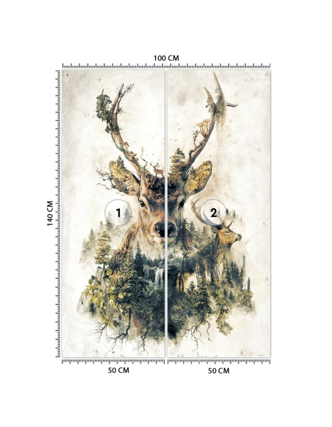 Stylish Wallpaper - Deer in the woods Barrett Biggers - Buy now! | FEEBY