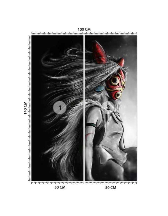 Wall mural for anime fans - Mononoke princess Barrett Biggers | FEEBY