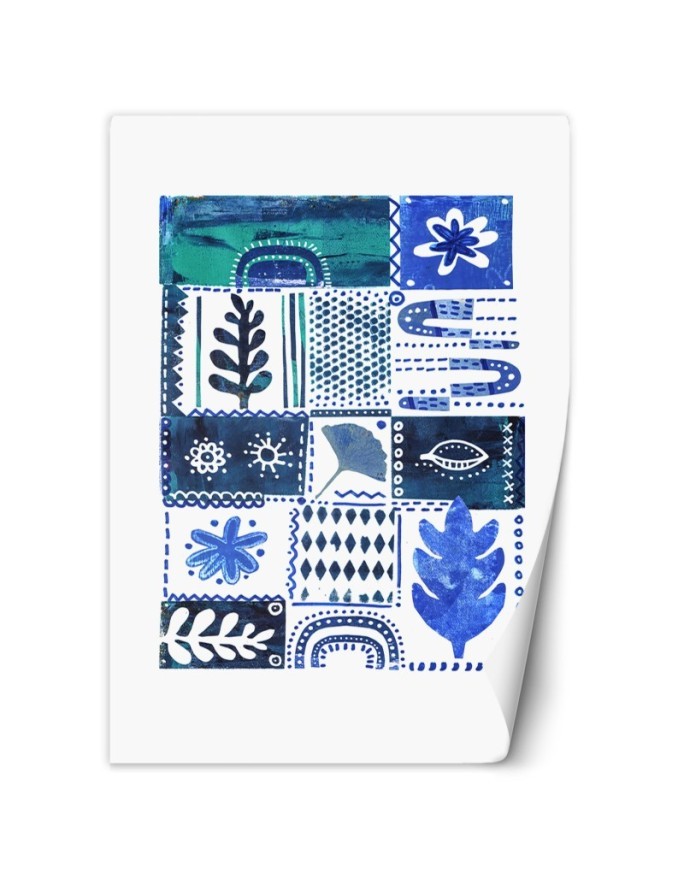 Wall mural - Blue abstract leaves by Andrea Haase | FEEBY