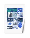 Wall mural - Blue abstract leaves by Andrea Haase | FEEBY