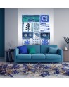 Wall mural - Blue abstract leaves by Andrea Haase | FEEBY