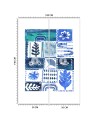 Wall mural - Blue abstract leaves by Andrea Haase | FEEBY