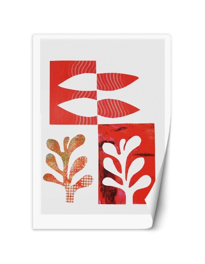 Wall mural - Abstract red orange leaves Andrea Haase | FEEBY