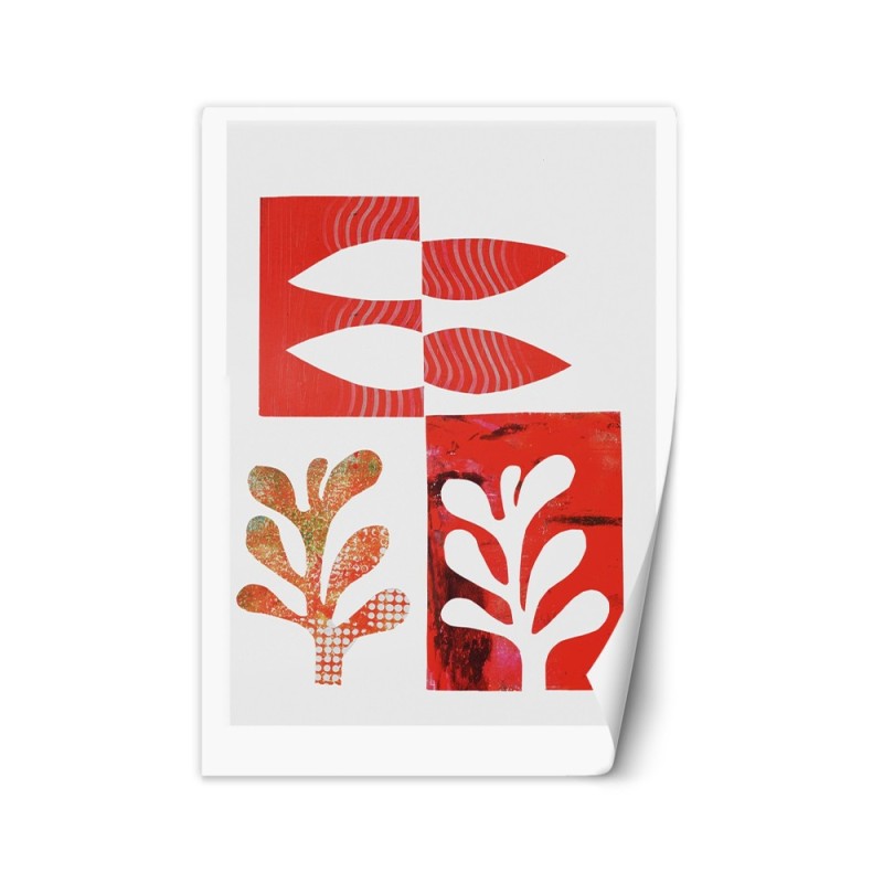 Wall mural - Abstract red orange leaves Andrea Haase | FEEBY