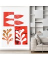 Wall mural - Abstract red orange leaves Andrea Haase | FEEBY