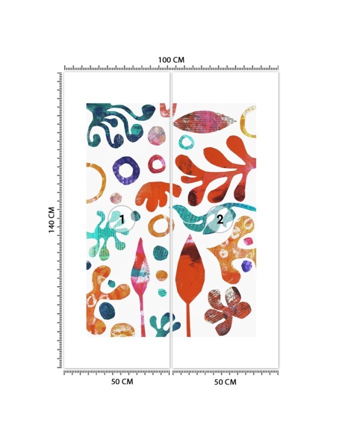 Wall mural - Colourful abstract leaves Andrea Haase | FEEBY