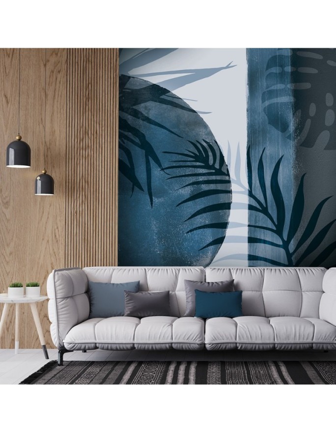 Wall mural - Blue fern leaves abstract Andrea Haase | FEEBY