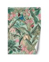Exotic Wallpaper - Pink Flowers on a background of green leaves Andrea Haase | FEEBY