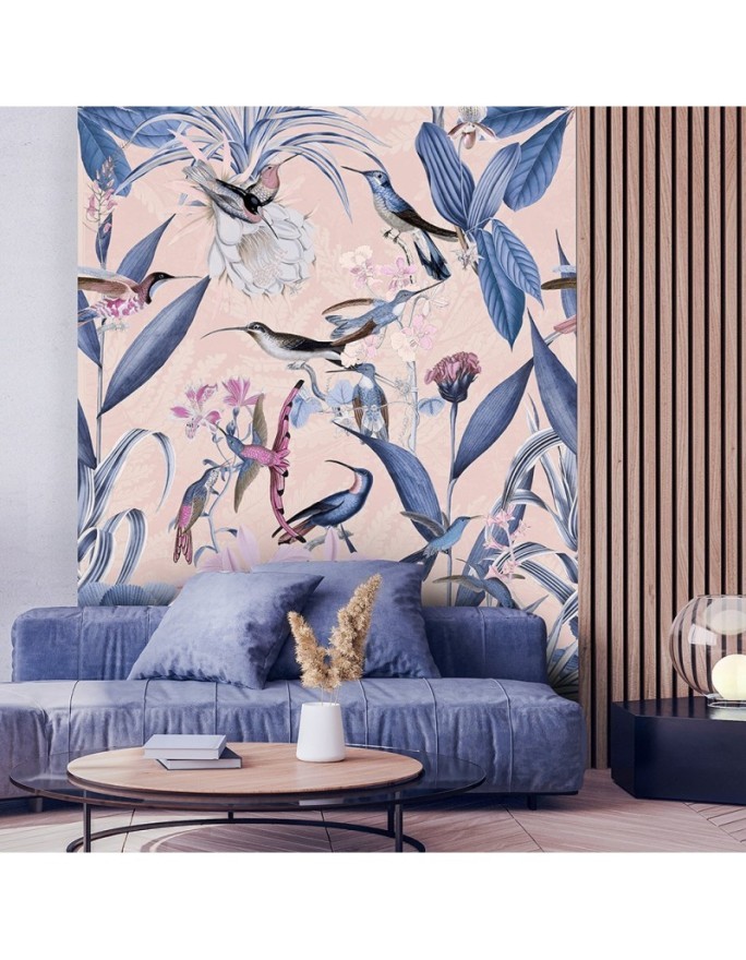 Wallpaper - Blue Birds flowers nature Andrea Haase | FEEBY