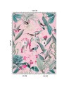 Modern Wallpaper - Birds and leaves on pink background Andrea Haase | FEEBY
