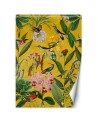 Stylish Wallpaper - Birds and leaves on yellow background Andrea Haase | FEEBY