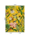 Stylish Wallpaper - Birds and leaves on yellow background Andrea Haase | FEEBY