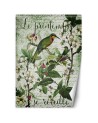 Wallpaper - Bird on branch leaves on green background Andrea Haase | FEEBY